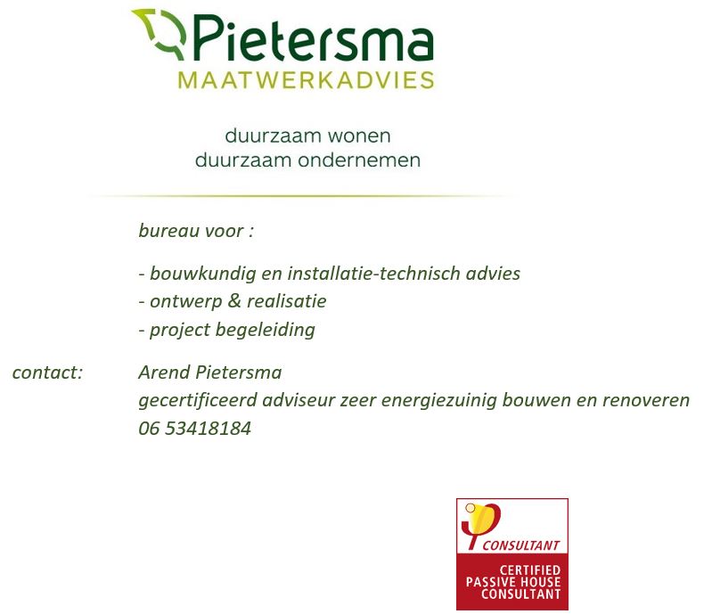 Pietersma Maatwerkadvies - gecertificeerd met contactgegevens